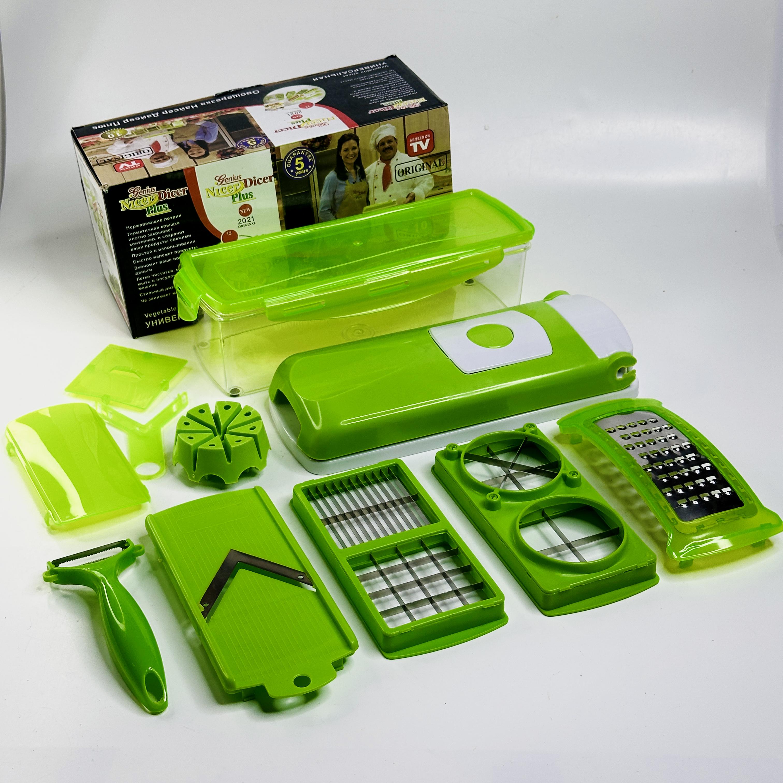 Овощерезка многофункциональная Nicer Dicer GF-234 из нержавеющей стали Зеленый