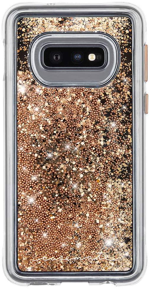 Чехол противоударный с плавающими блестками Case-Mate Liquid Glitter для Samsung Galaxy S10e 5.8" Gold