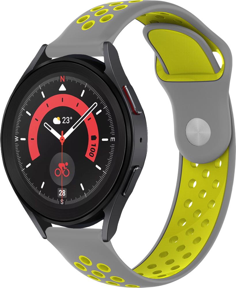 Ремінець Sport для Galaxy Watch 5 Pro Gray/Yellow (29188-63) Ремінець Sport для Galaxy Watch 5 Pro Gray/Yellow (29188-63)