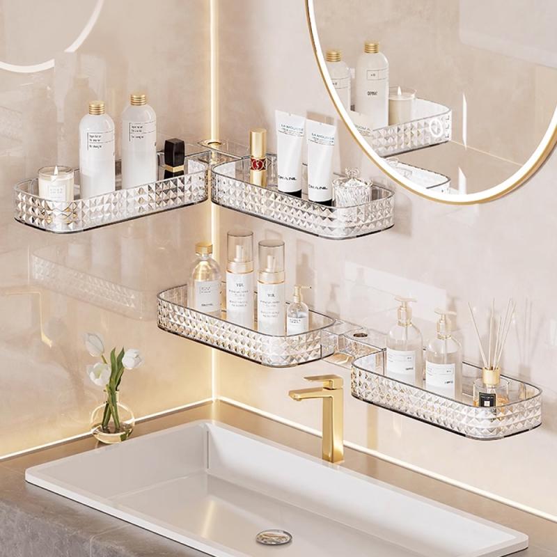 Полки для ванной комнаты пластиковые угловые 2 шт. Прозрачный (6a411ddb) - фото 11 Полки для ванной комнаты пластиковые угловые 2 шт. Прозрачный (6a411ddb) - фото 11