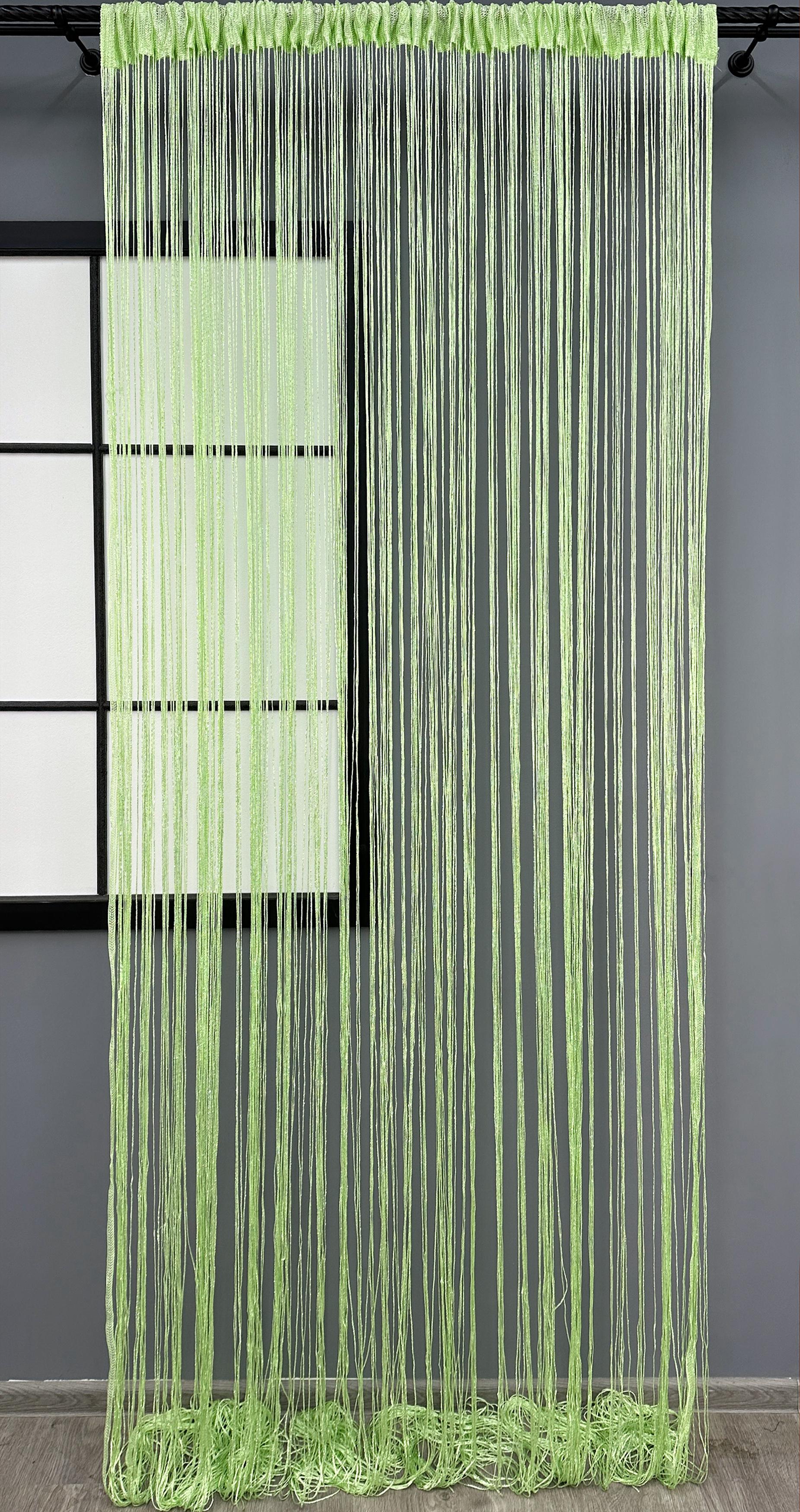 Шторы-нити с люрексом 300х300 см Салатовый (61-107) - фото 2 Шторы-нити с люрексом 300х300 см Салатовый (61-107) - фото 2