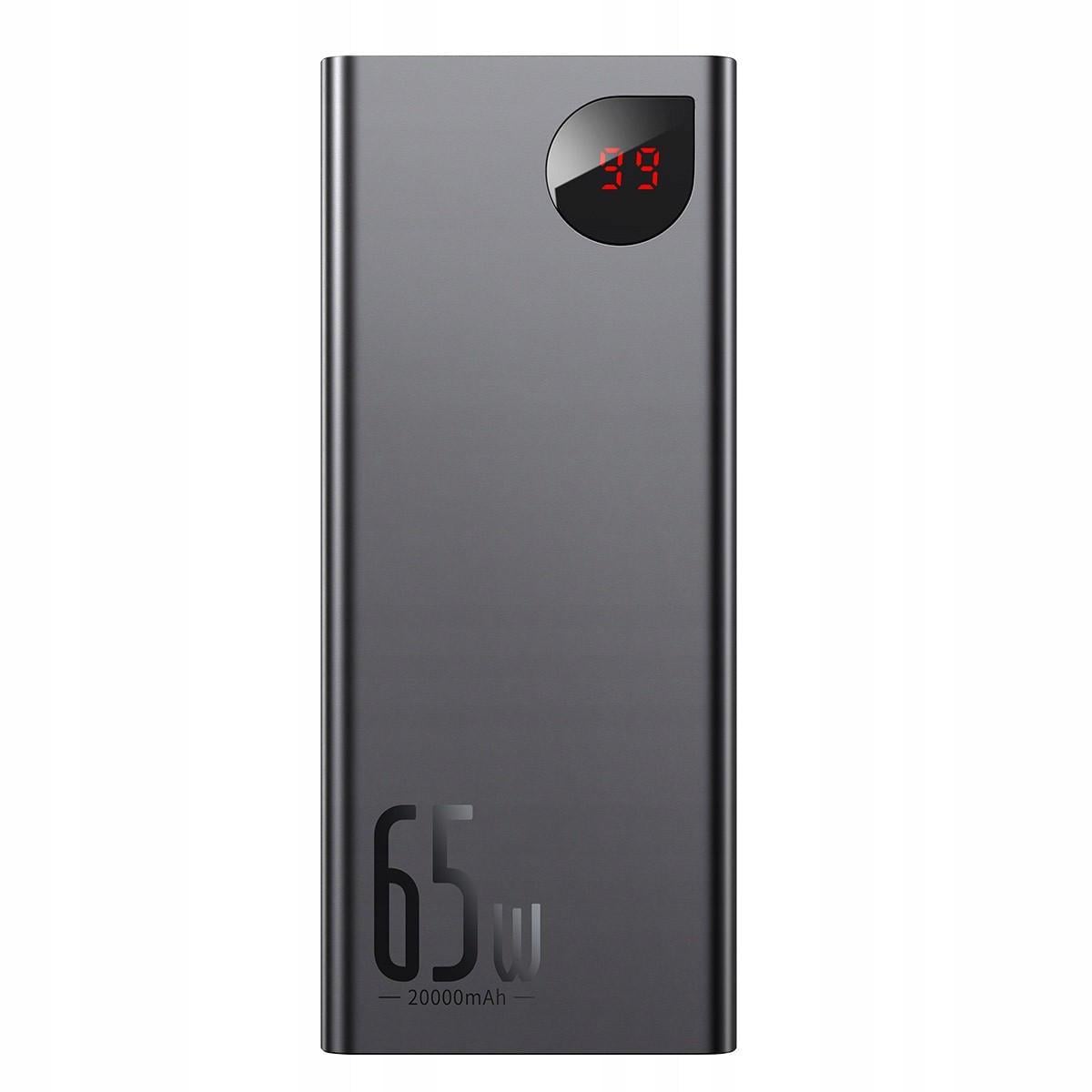 Повербанк Baseus Adaman Metal Digital Display Quick Charge 65W 20000 mAh Black (PPIMDA-D01/PPADM-65S)