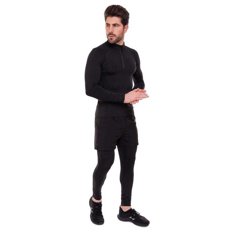 Футболка компрессионная мужская LIDONG UA-505 с длинным рукавом S 150-160 см Черный - фото 10