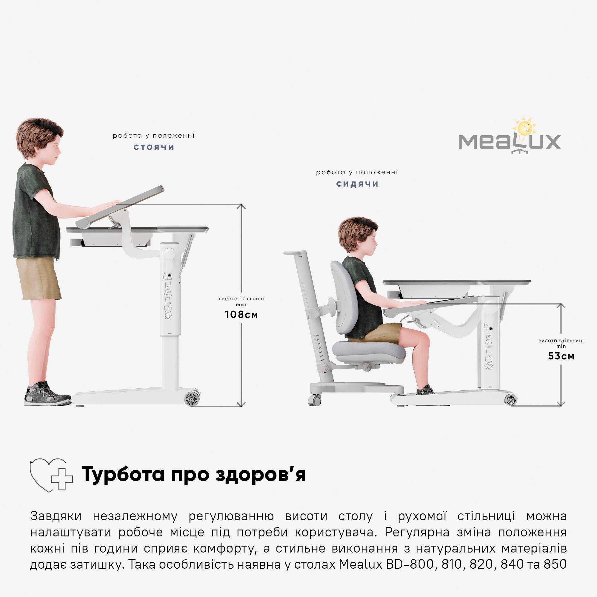 Стіл дитячий Mealux Kingwood Multicolor W (BD-820 W/MC) - фото 8