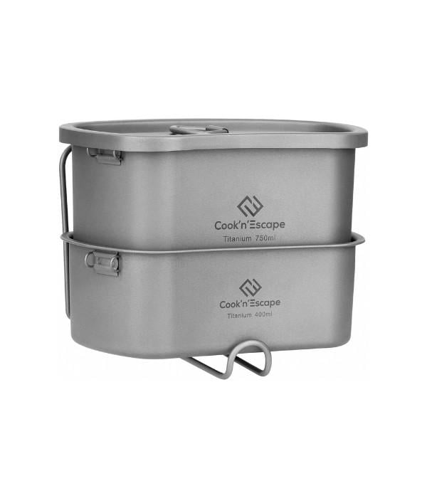 Набор туристической посуды Cook'N'Escape Titanium Canteen Mesh Kit CA2117 Grey (CA2117_GREY)