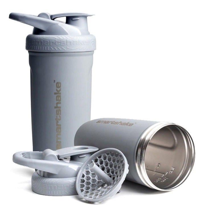 Шейкер спортивний SmartShake металевий Reforce Stainless Steel 30 oz 900 мл Gray - фото 2