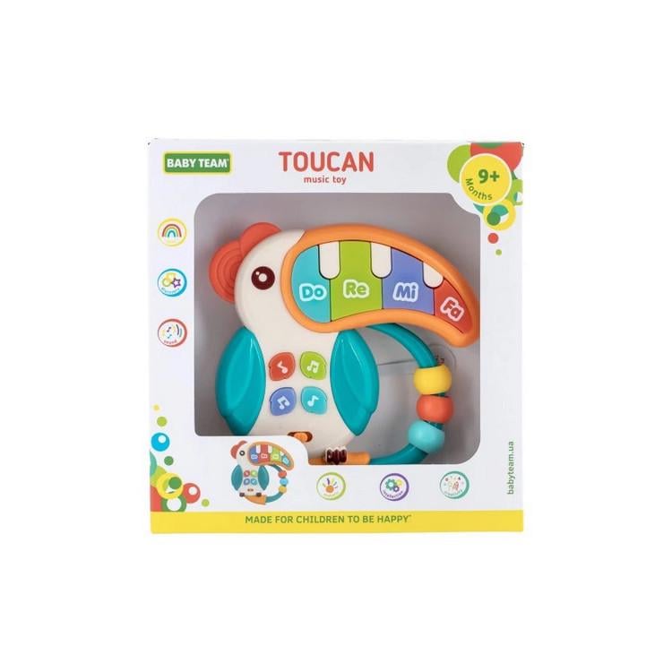 Игрушка детская Baby Team Тукан световые эффекты от 9 месяцев Разноцветный (VL-337-V-201)