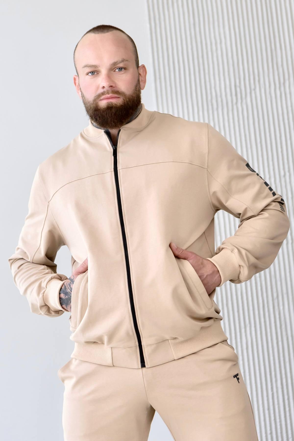 Бомбер мужской TOTALFIT L Капучино (12323309) - фото 4 Бомбер мужской TOTALFIT L Капучино (12323309) - фото 4