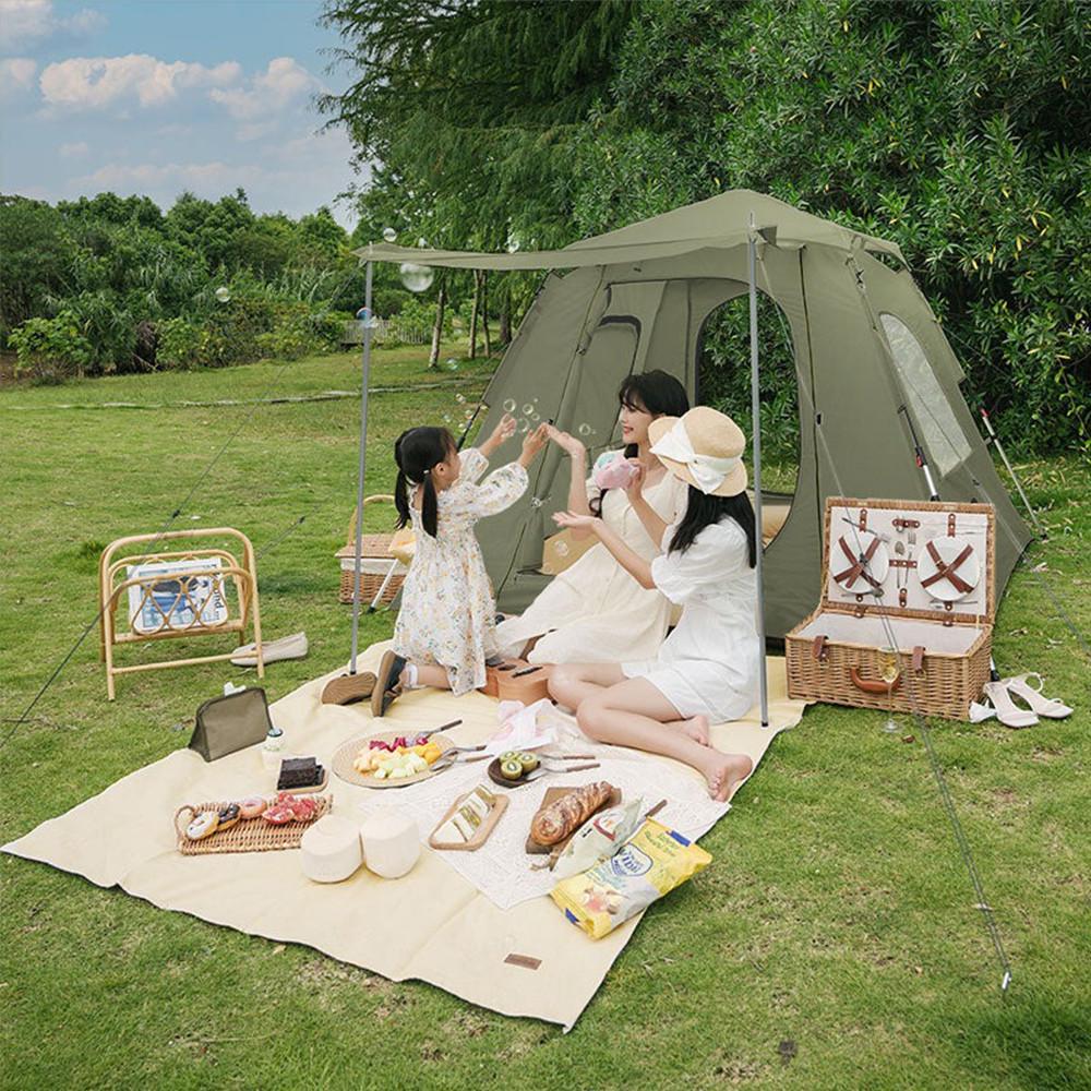 Палатка Naturehike Ango Pop Up III 210T NH21ZP010 со стойками Темно-зеленый - фото 5