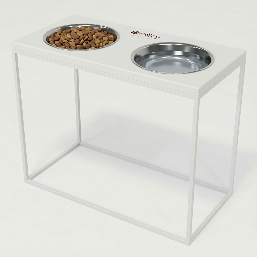 Миски на подставке для больших собак Hollky Base XL20 2х1,8 л (BXL40-522640-WHWH)