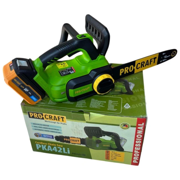 Электропила аккумуляторная PRO-CRAFT PKA-42Li с батареей зарядным устройством (30483932) - фото 3 Электропила аккумуляторная PRO-CRAFT PKA-42Li с батареей зарядным устройством (30483932) - фото 3