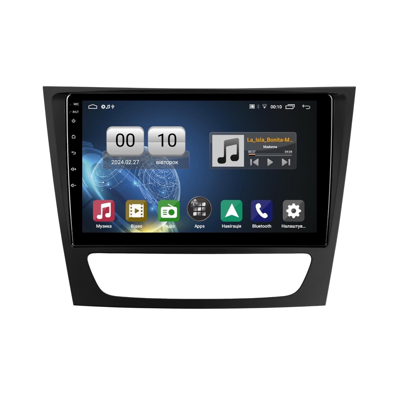Автомагнітола штатна QIV Q1 для Mercedes Benz E-Class S211 W211 CLS-Class C219 2002-2010 W3 9" (Q45248)