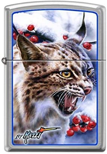 Зажигалка Zippo Mazzi Lynx Brushed Chrome (7035)