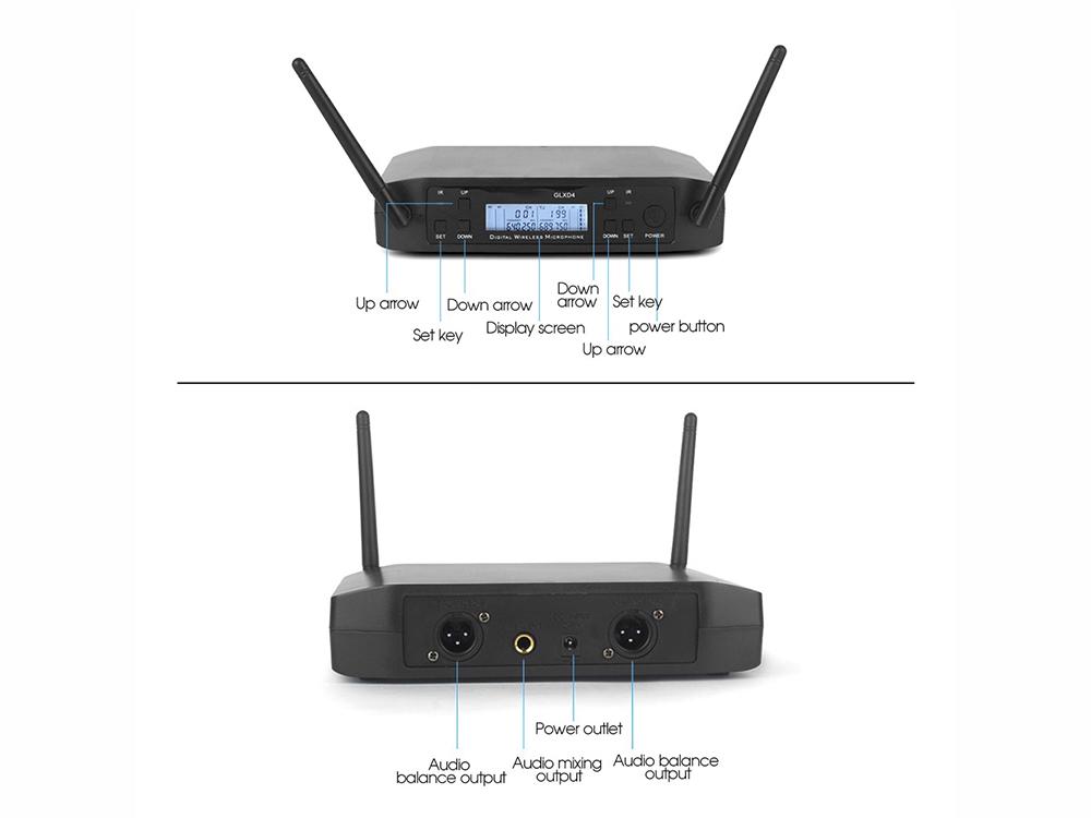 Радіосистема бездротова на два мікрофони Shure UHF 600-635 МГц - фото 2