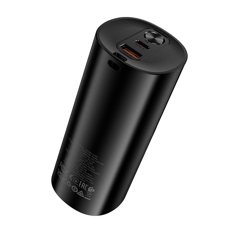 Повербанк с дисплеем и фонариком Hoco J150 20000 мАч Black