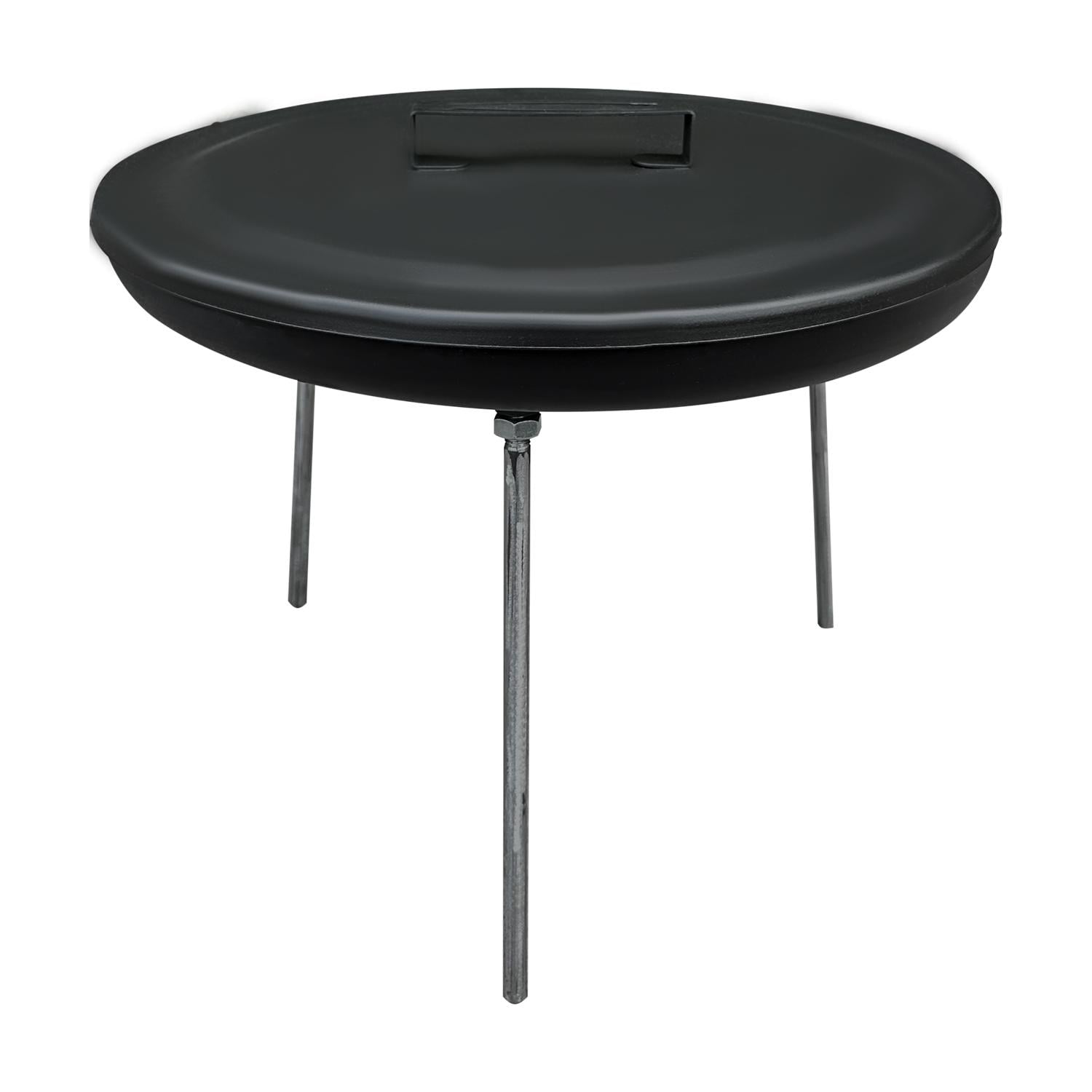 Сковорода с диска бороны для пикника Mzavod Фрея с крышкой сталь 40 см Черный (147-17-1080120100001)