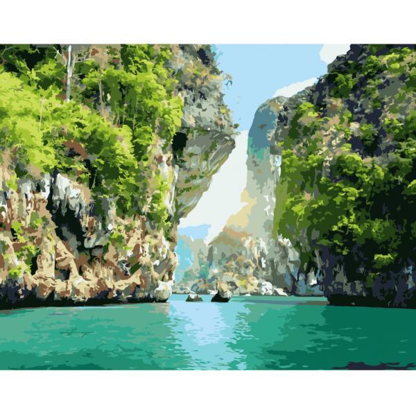 Картина по номерам Strateg Пейзаж Живописные пейзажи 40х50 см в термопакете (VA-0898)