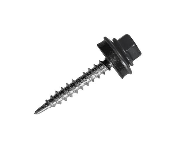 Саморіз покрівельний по дереву з шайбою EPDM MAXPRO 4,8х35 250 шт. RAL-7024 (SDS-48357024) - фото 1 Саморіз покрівельний по дереву з шайбою EPDM MAXPRO 4,8х35 250 шт. RAL-7024 (SDS-48357024) - фото 1