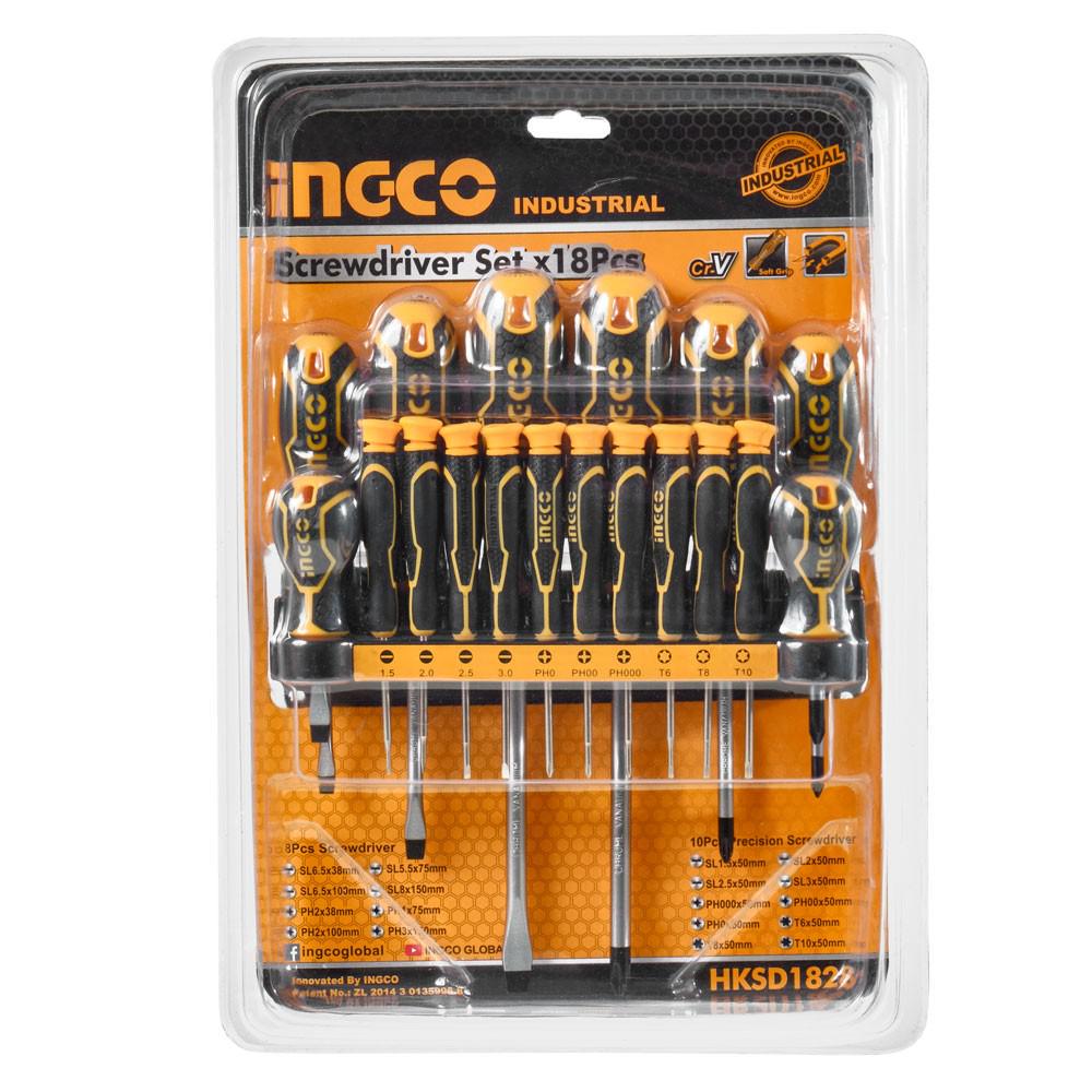 Отверточный набор INGCO INDUSTRIAL 18 шт. (HKSD1828) - фото 5 Отверточный набор INGCO INDUSTRIAL 18 шт. (HKSD1828) - фото 5