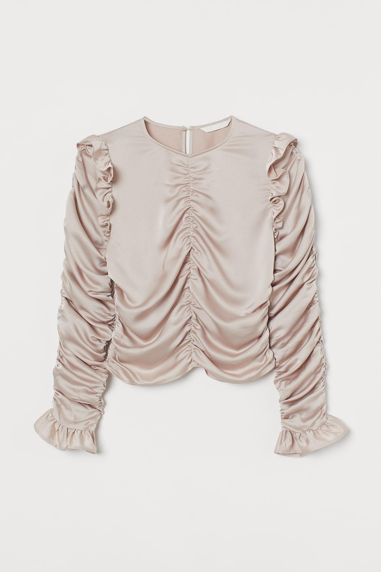 Блузка H&M L Пудровий (X2002930775)