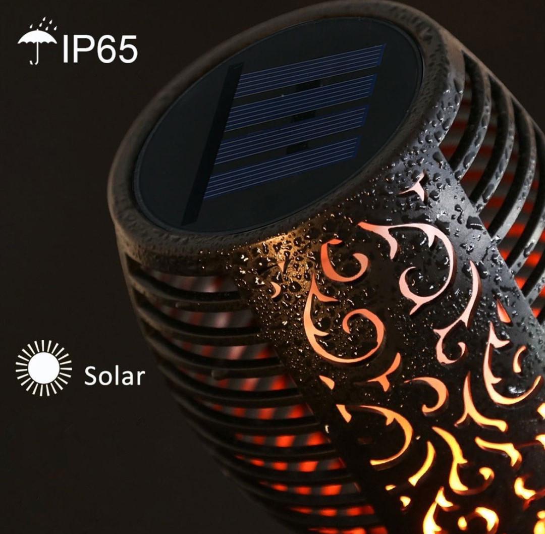 Фонарь водонепроницаемый с эффектом пламени Solar flame led light sensor activated 52 см - фото 7