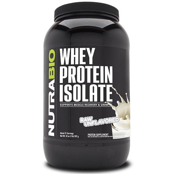 Протеин NutraBio Whey Protein Isolate 907 г 31 порция Raw Unflavored (000027250)