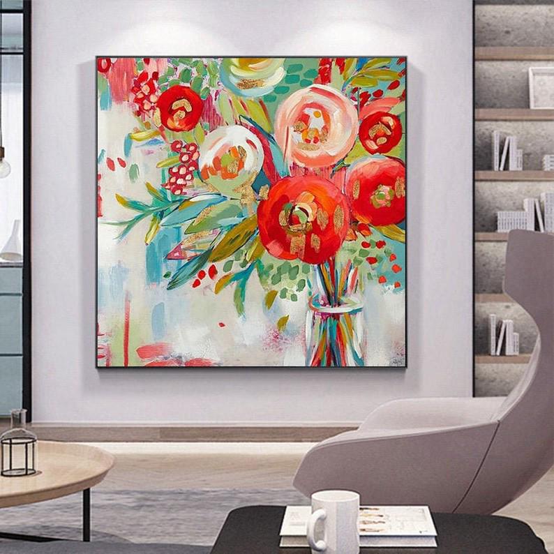 Картина на холсте ArtSale Цветы 70х70 см flwr0027