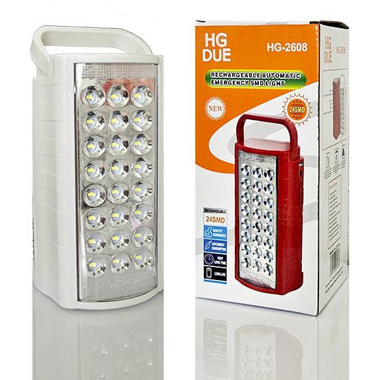 Ліхтар з повербанком HD-2608 6000 mAh 24 LED 220V Білий Ліхтар з повербанком HD-2608 6000 mAh 24 LED 220V Білий