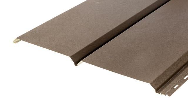 Сайдинг металевий 370х3000 мм під дошку матовий RAL 8019 Коричневий (me-30455/6)