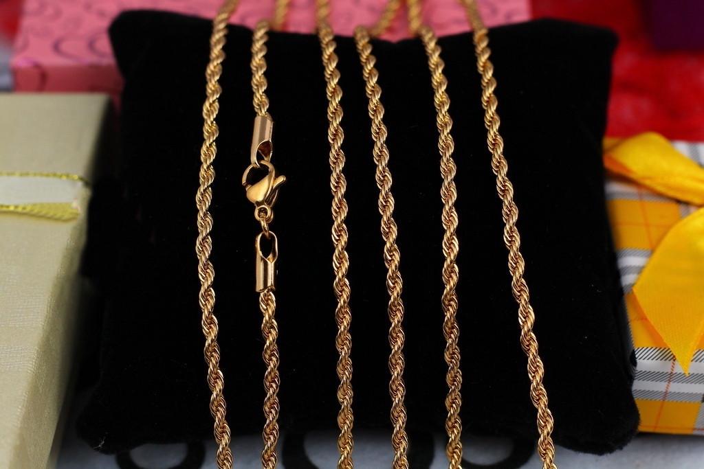 Цепь Xuping Jewelry Канатик 50 см 2 мм Золотистый