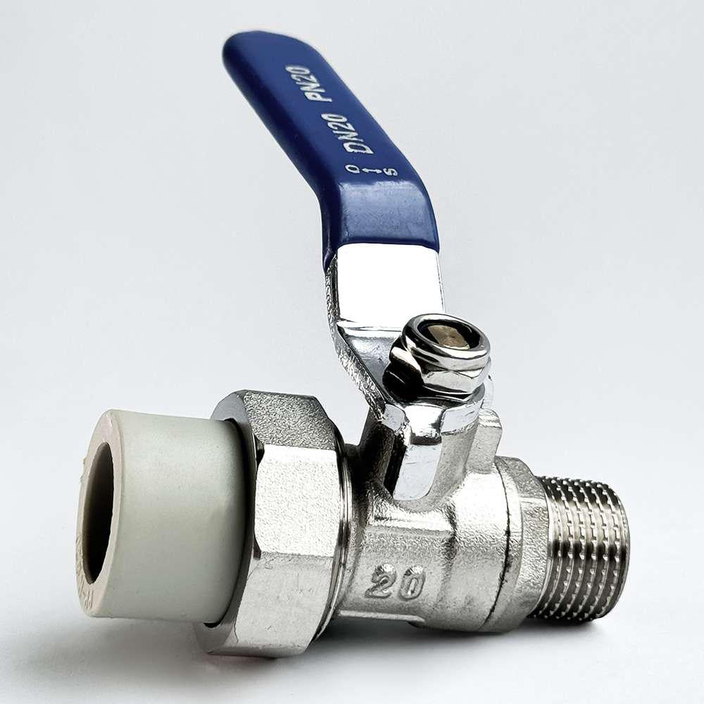 Кран SANTAN шаровой с наружной резьбой 20х1/2" PP-R (29920331)