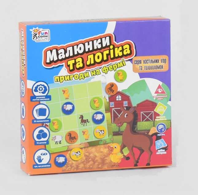 Настільна гра Danko Toys Малюнки та логіка пригоди на фермі ukb-b0031 (MTT-161662)