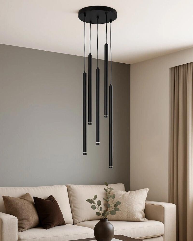 Підвісний світильник Edlin PLP2412-5B Locus G9 5x10W IP20 Чорний (32205337) - фото 2 Підвісний світильник Edlin PLP2412-5B Locus G9 5x10W IP20 Чорний (32205337) - фото 2