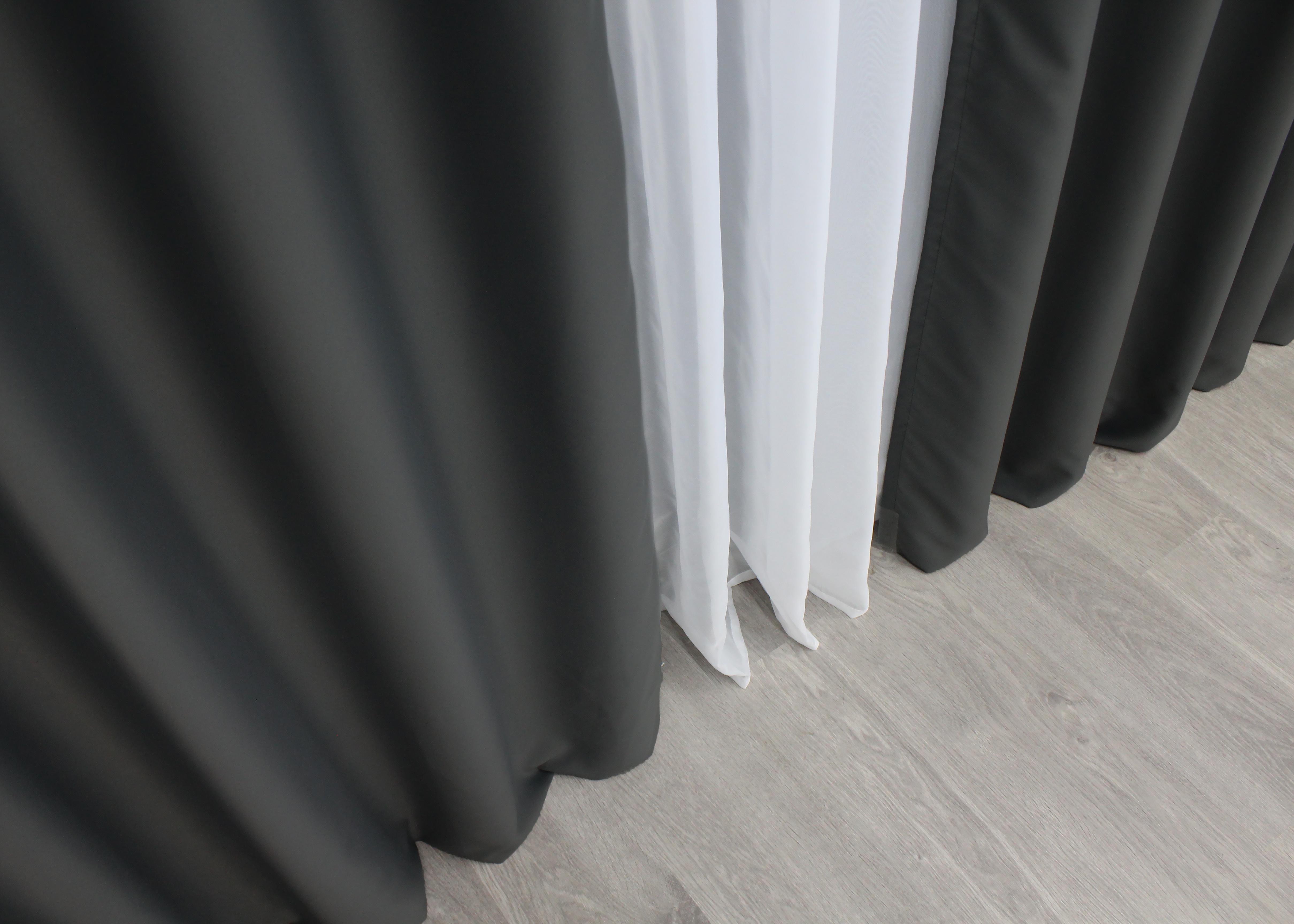 Комплект штор на люверсах VR-Textil Midnight № 1399ш 150х270 см 2 шт. Графитовый (37-0139) - фото 10 Комплект штор на люверсах VR-Textil Midnight № 1399ш 150х270 см 2 шт. Графитовый (37-0139) - фото 10