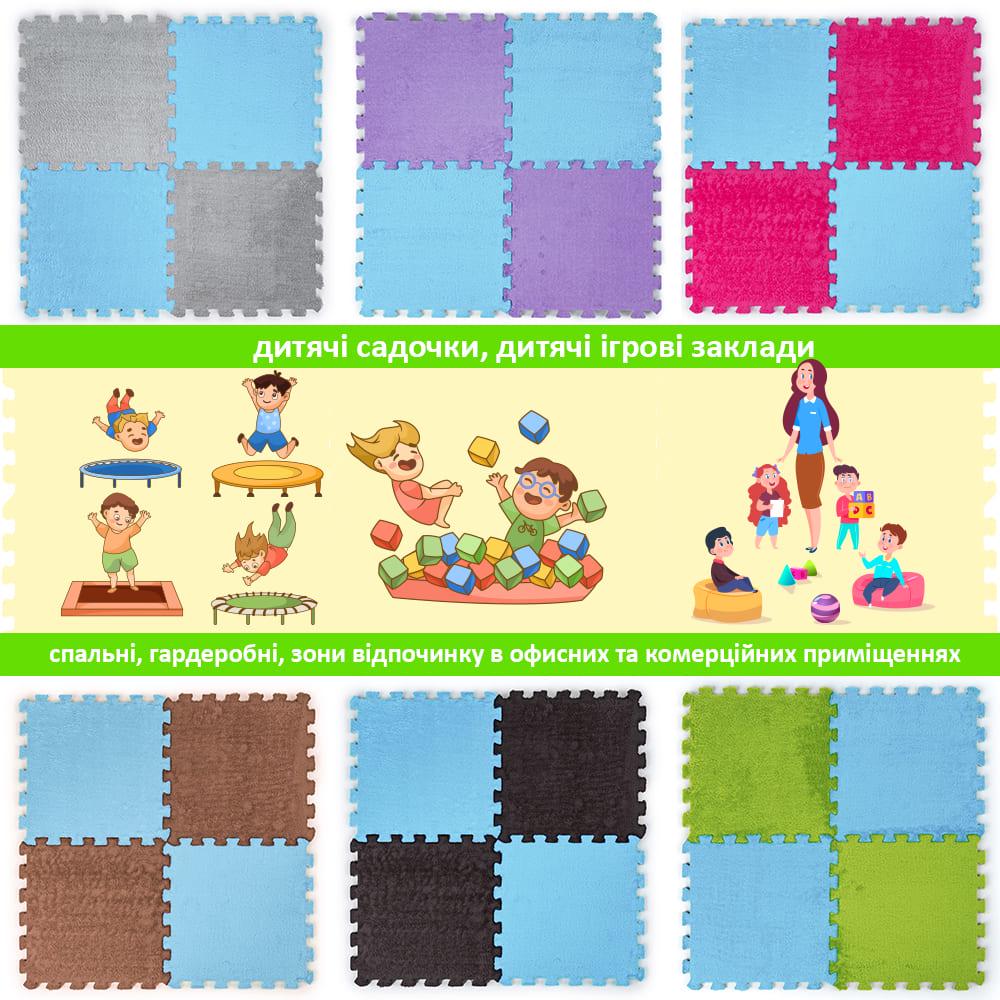 Коврик-пазл плюшевый Sticker Wall 30х30х1 см Мятный (SW-00002090) - фото 7 Коврик-пазл плюшевый Sticker Wall 30х30х1 см Мятный (SW-00002090) - фото 7