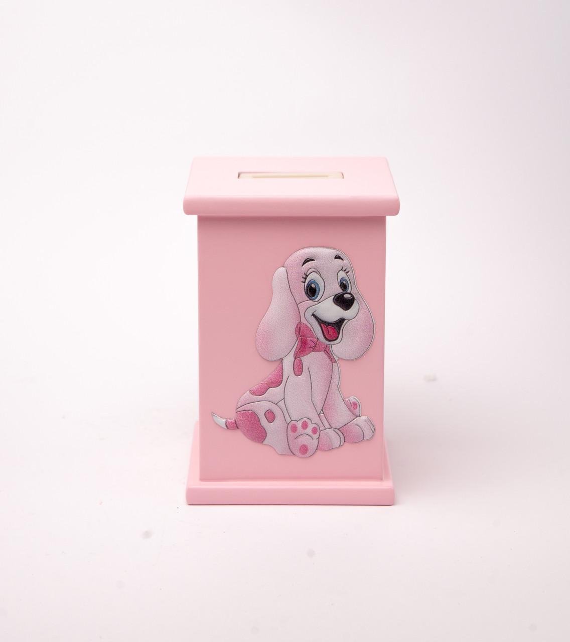 Детская копилка с серебряной вставкой и музыкой 13,5х9 см (MA/MB273-R)