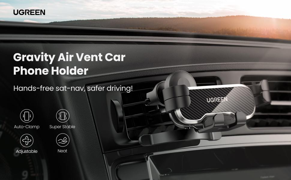 Тримач для телефону автомобільний UGREEN LP228 Black (22847) - фото 3 Тримач для телефону автомобільний UGREEN LP228 Black (22847) - фото 3