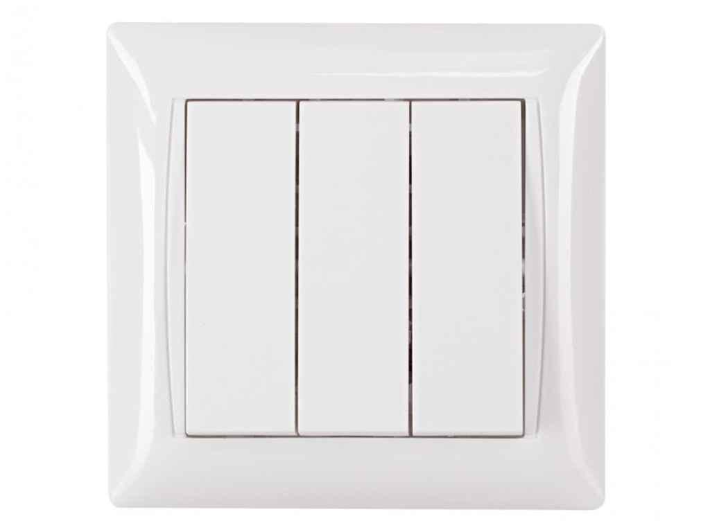 Выключатель Luxel тройной PRIMERA 3013 (1017778)