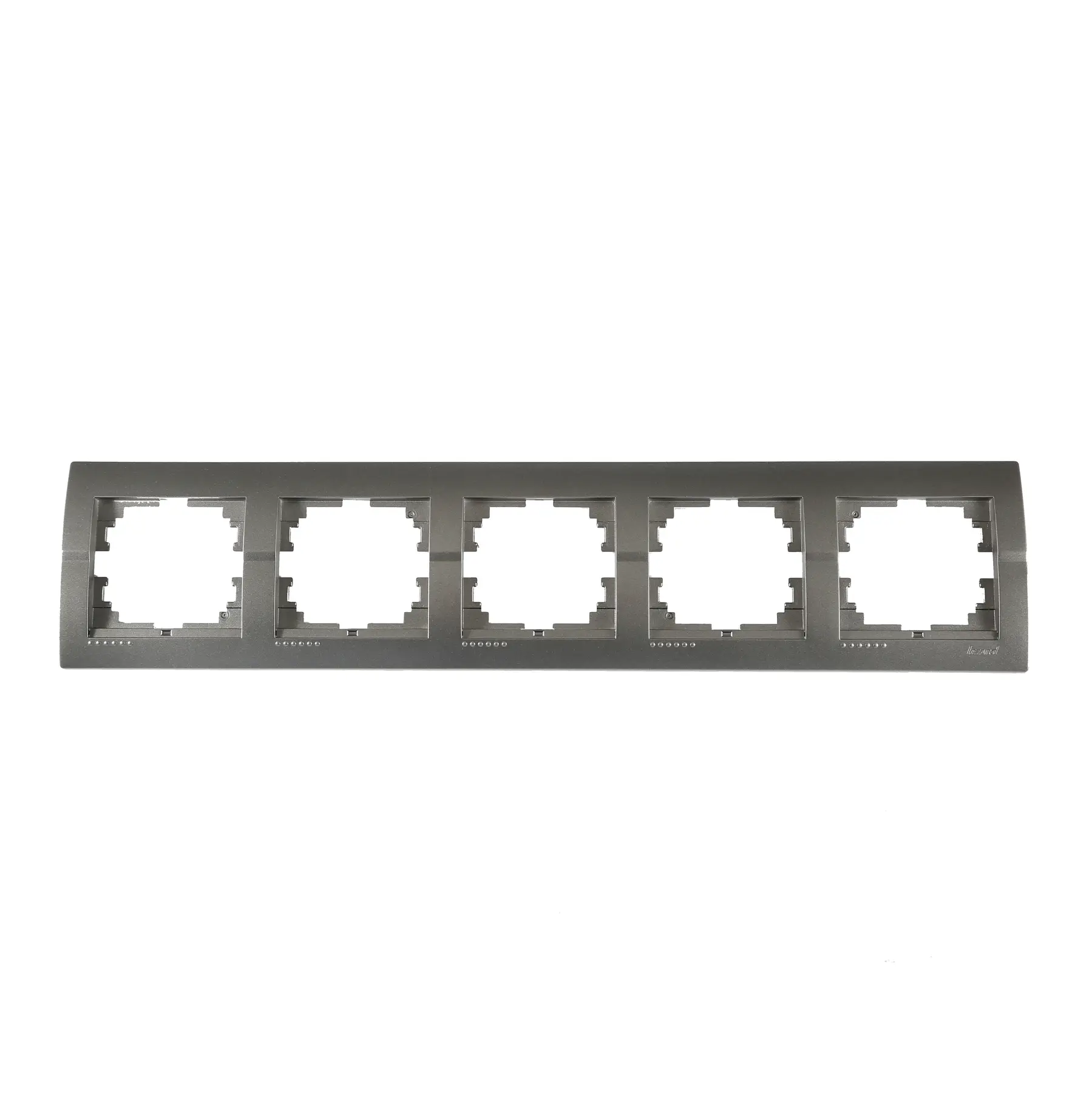 Рамка Lezard Deriy 5-местная горизонтальная Темно-серый