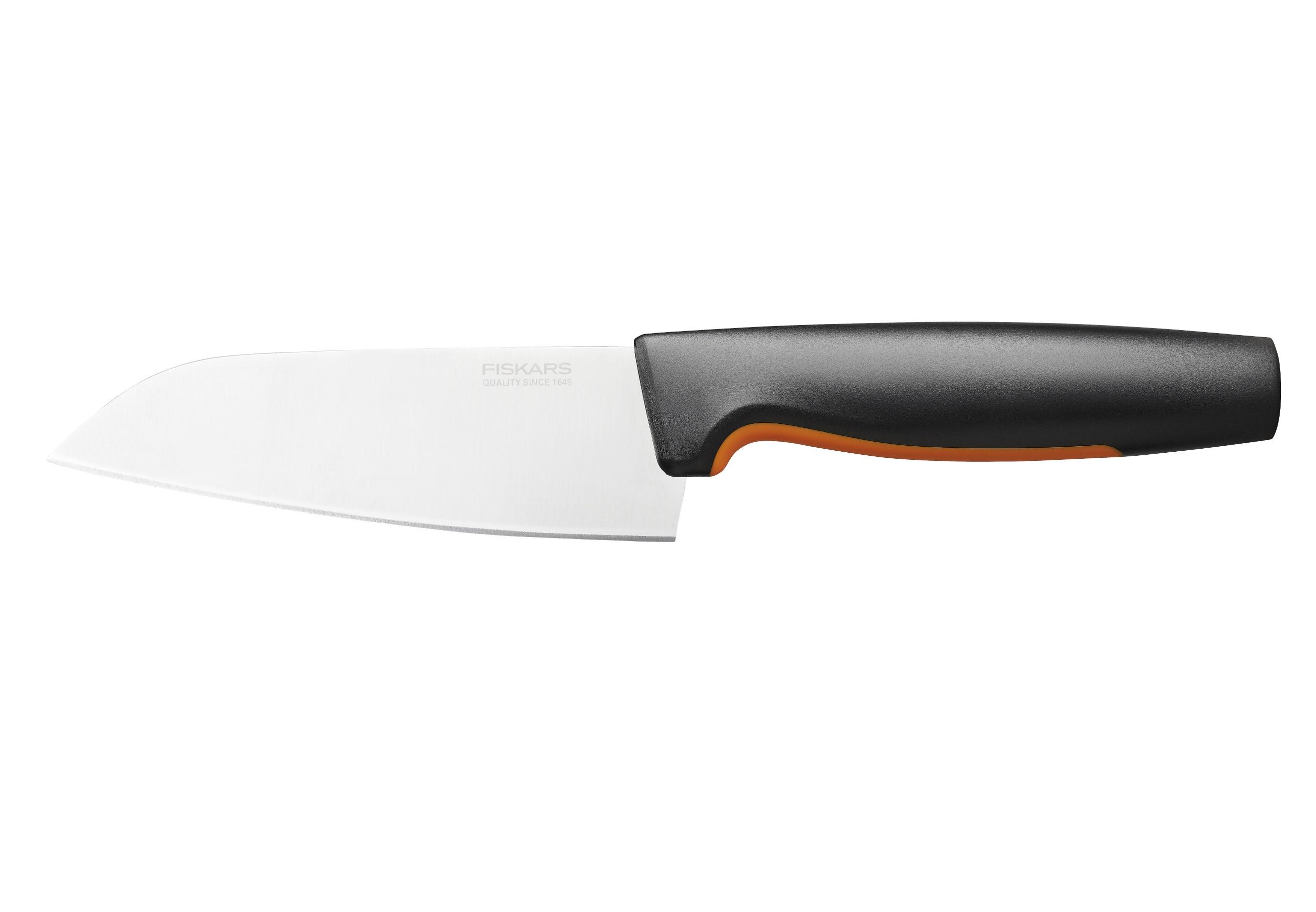 Кухонный нож поварской Fiskars Functional Form универсальный 12 см Черный (1057541)
