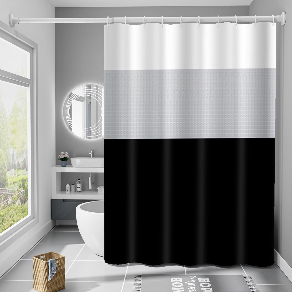 Шторка для ванной и душа с кольцами Bathlux DX4027 водоотталкивающая 180x180 см