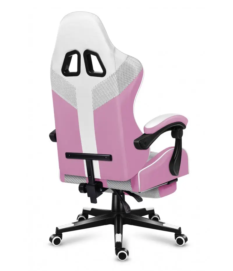 Крісло геймерське Huzaro Force 4.7 Pink тканина з підставкою для ніг до 140 кг Рожевий - фото 5