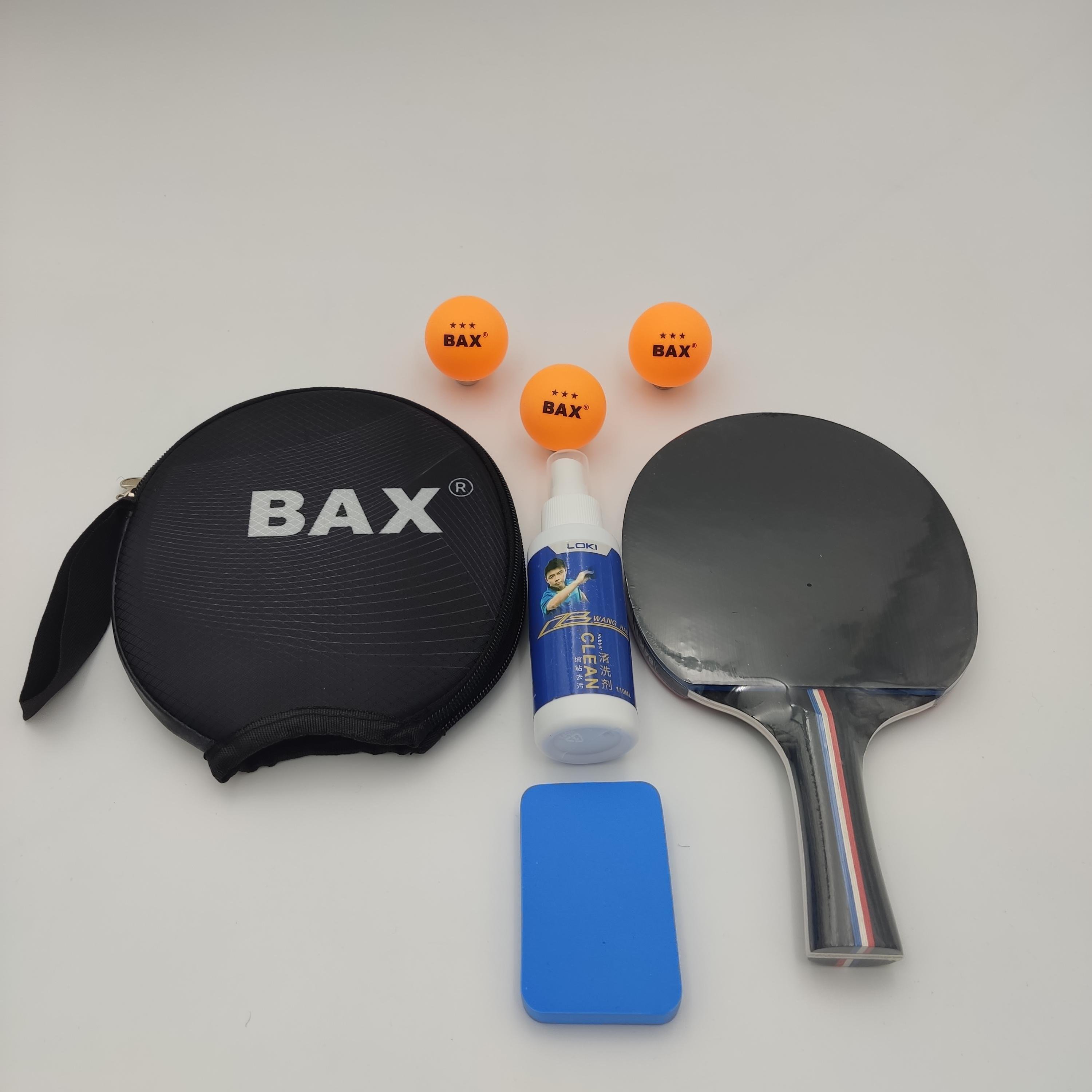 Набор для настольного тенниса Bax ракетка/мячики 3 шт./спрей для чистки ракеток Loki 110 ML/губка для чистки ракеток Loki (151308+151301+151306+151307)