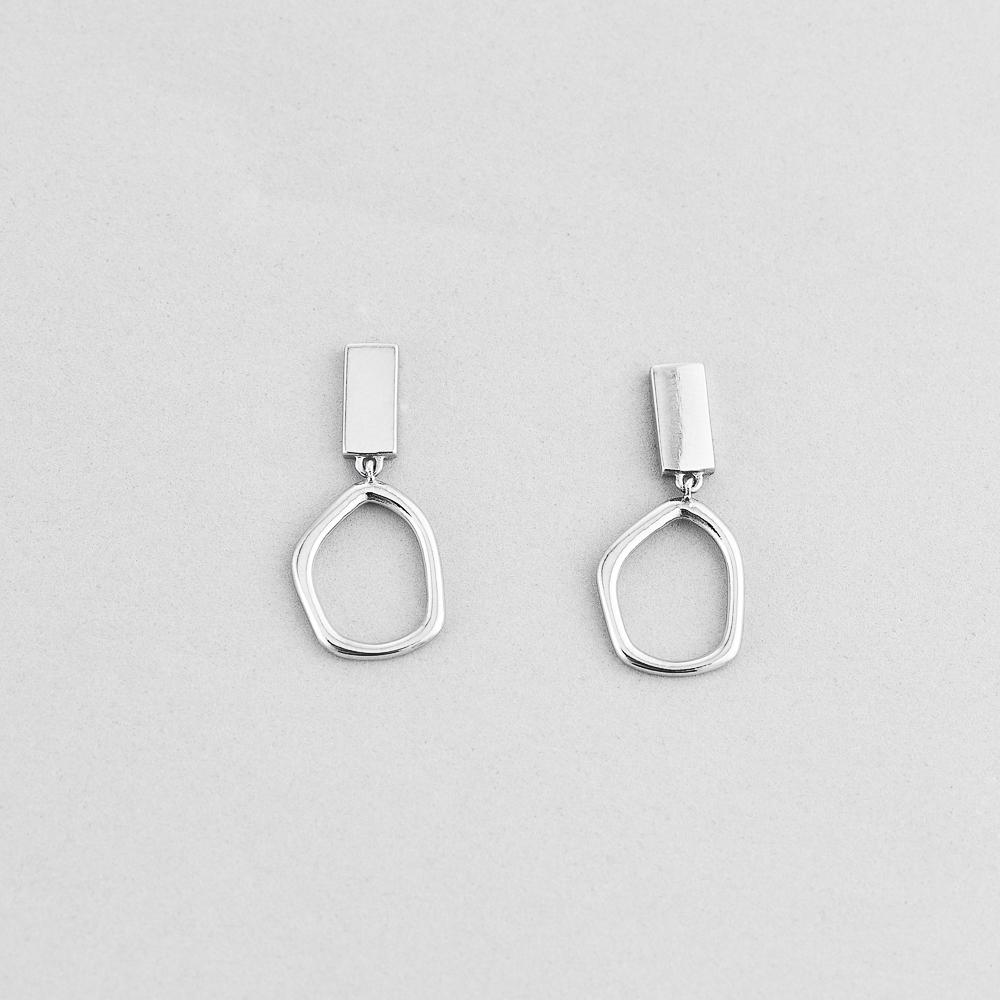 Серебряные серьги Minimal Престиж (6104)