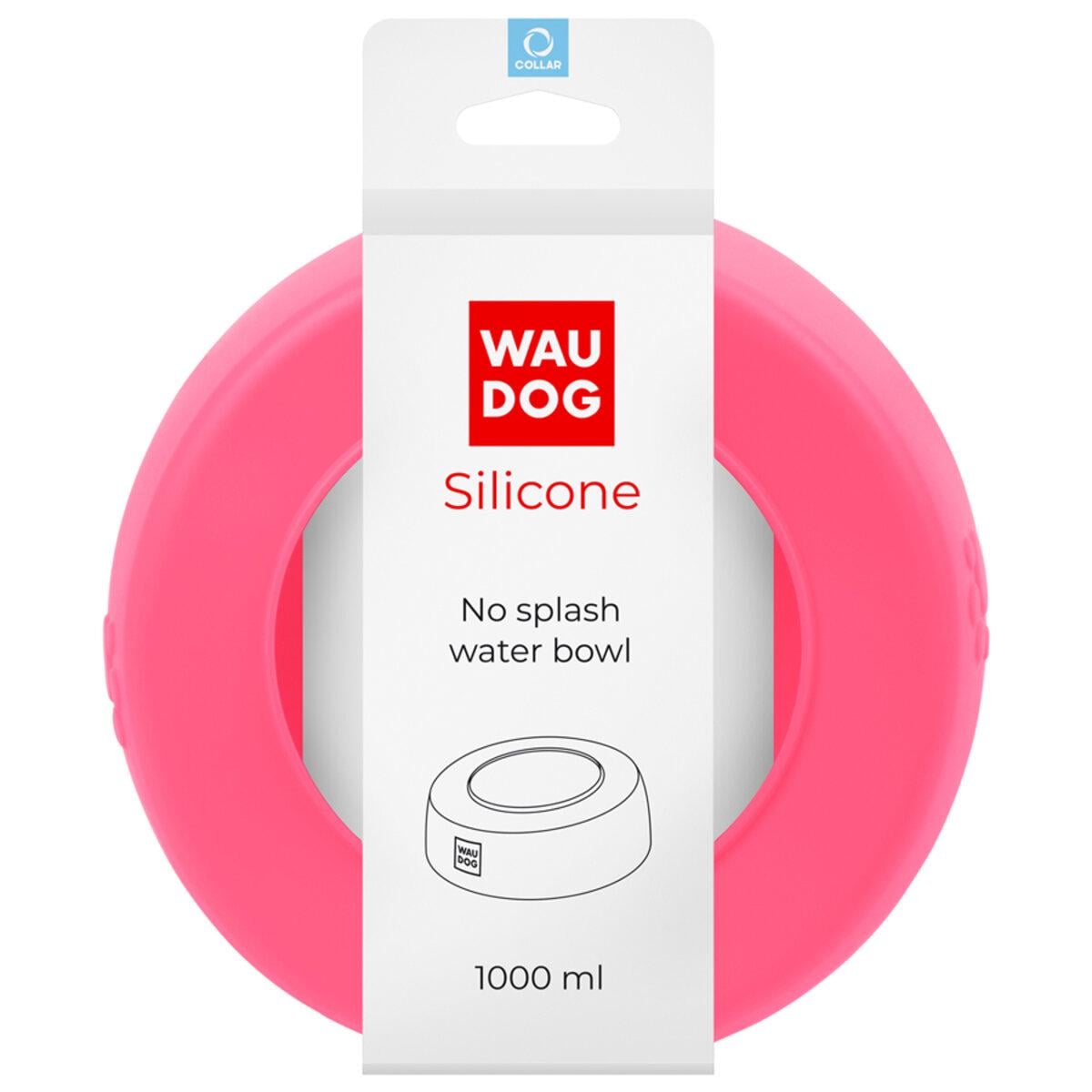 Миска-непроливайка WAUDOG Silicone 1 л Розовый