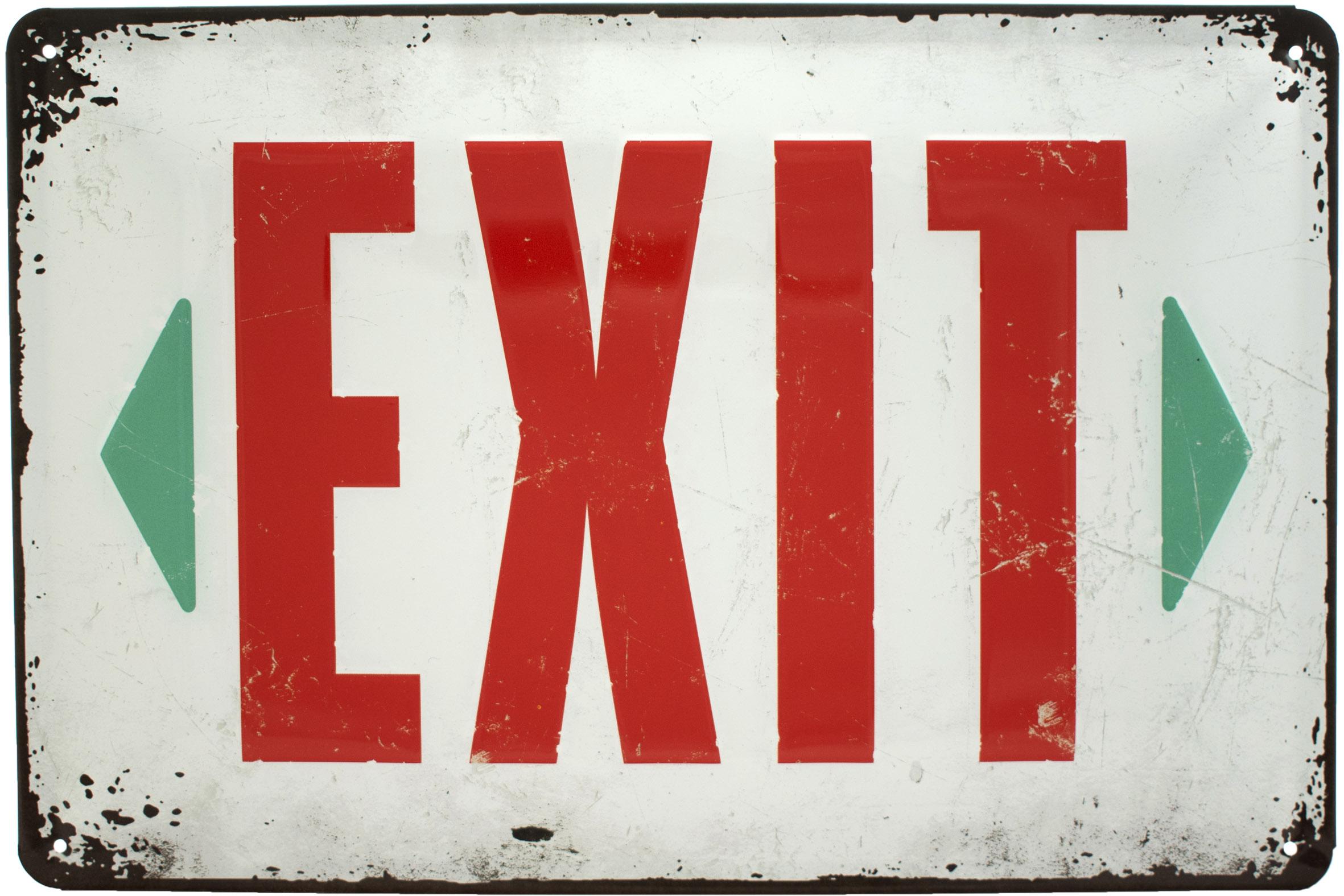 Табличка металева Вихід/Exit 20x30 см Табличка металева Вихід/Exit 20x30 см