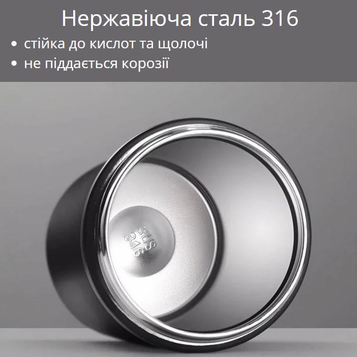 Термокружка из нержавеющей стали 316 600 мл Черный (2470377394) - фото 8 Термокружка из нержавеющей стали 316 600 мл Черный (2470377394) - фото 8