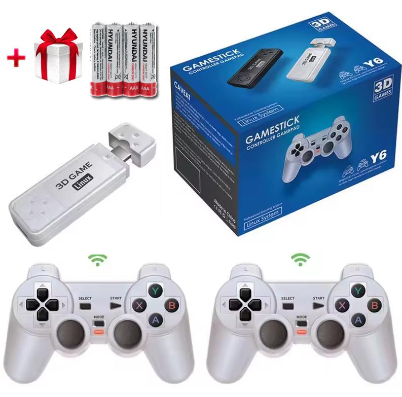 Ігрова консоль Linux Y6 Powkiddy Boyhom 128Gb 11000+ добірних ігор/батарейки для контролерів 4 шт. (1583) - фото 2