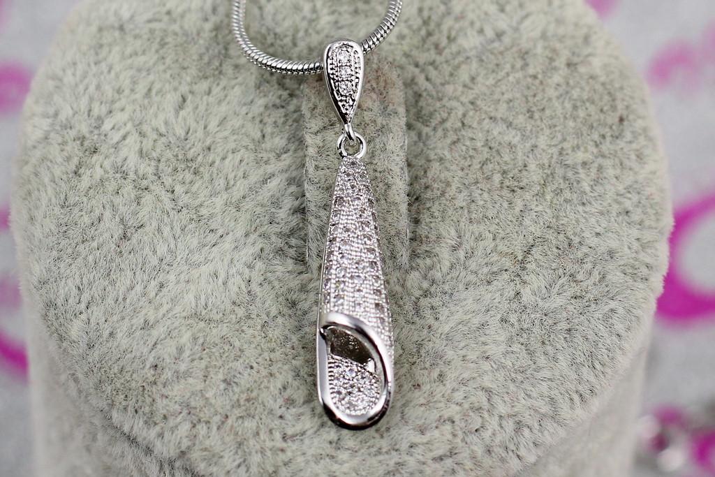 Кулон Xuping Jewelry Капля 2,5 см Серебристый