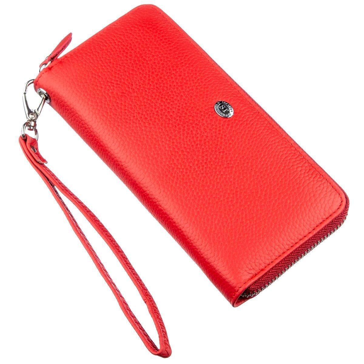 Клатч женский ST Leather 18931 из натуральной кожи Красный (168-136-18931)